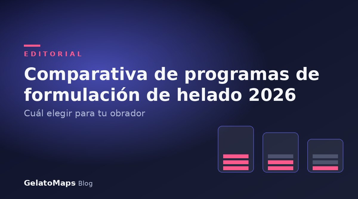 Comparativa de programas de formulación de helado 2026: cuál elegir para tu obrador
