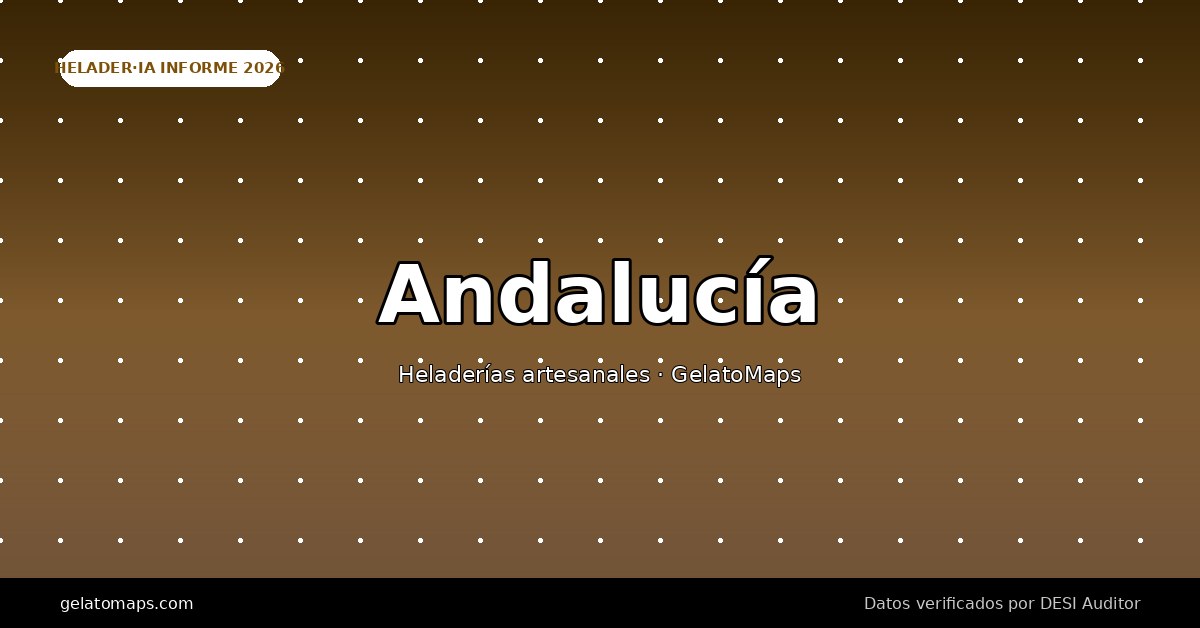 Heladerías de Andalucía — Informe HELADER-IA 2026: 75 de 1.109 con Excelencia Artesanal