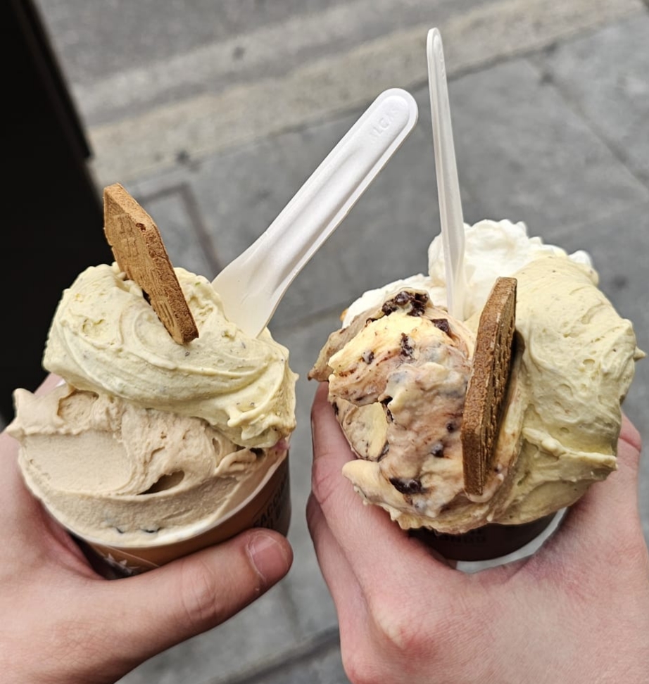 Il gelato servito.