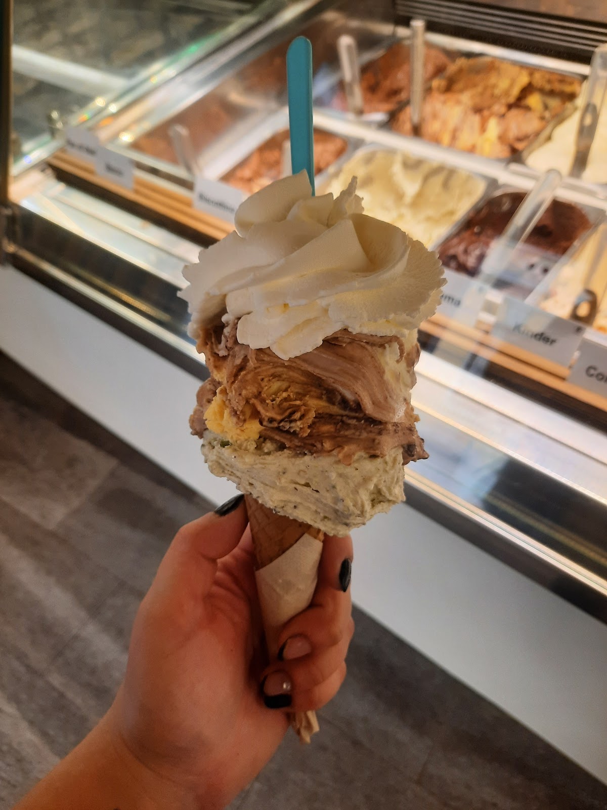 Il gelato servito.