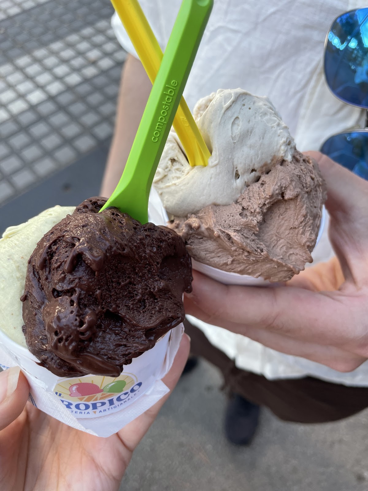 Il gelato servito.