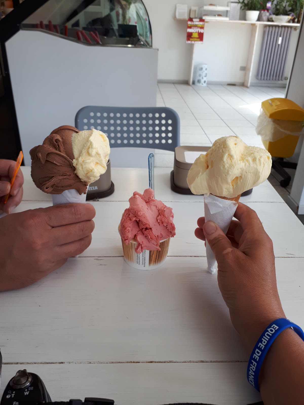 Il gelato servito.