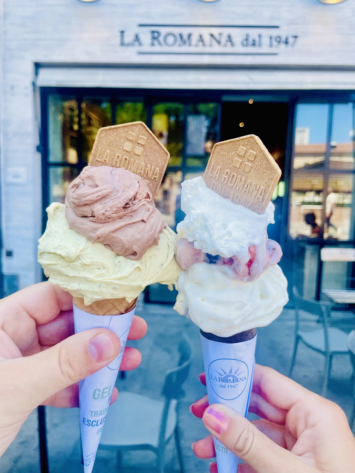 Il gelato servito.