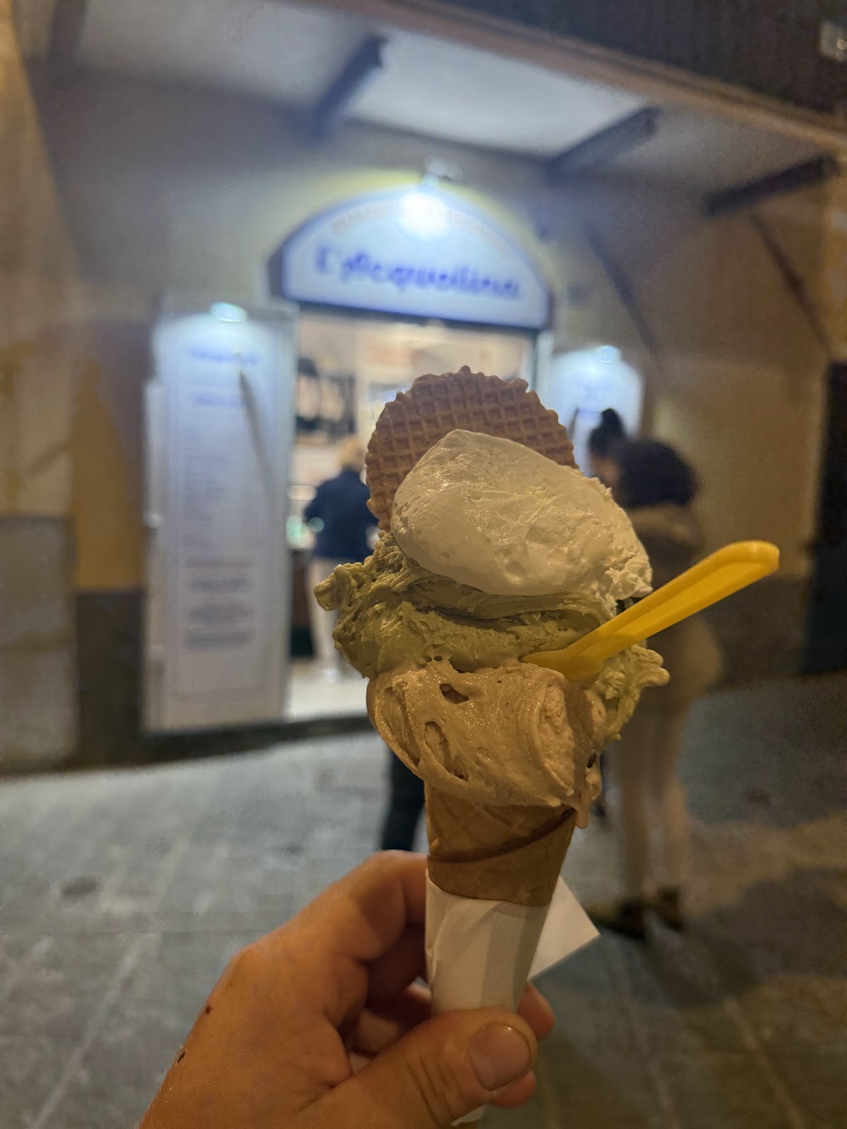 Il gelato servito.
