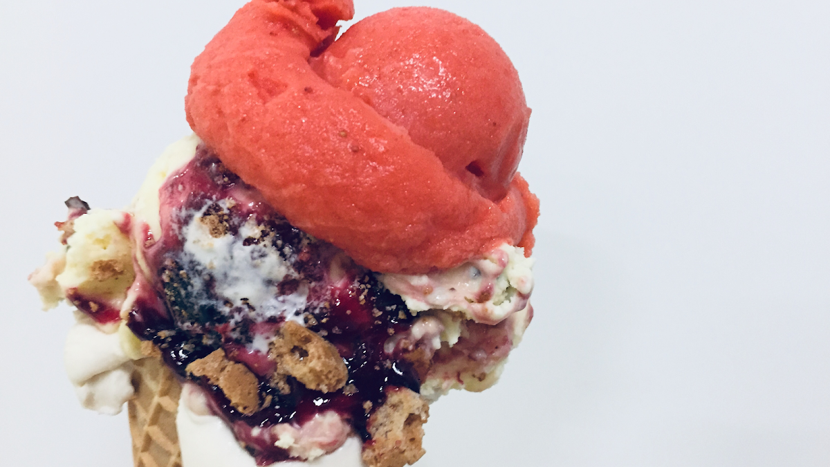 Il gelato servito.