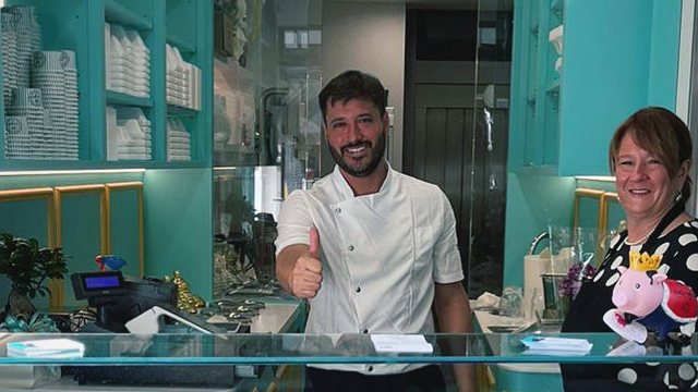 Il gelato servito.