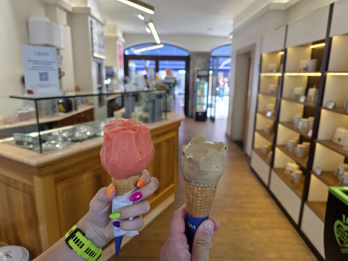 Il gelato servito.