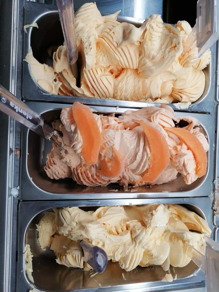 Il gelato servito.