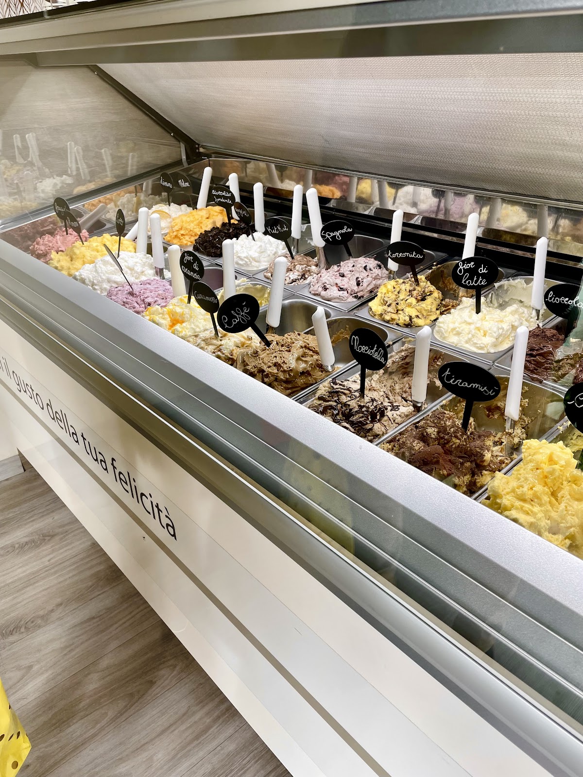 Il gelato servito.