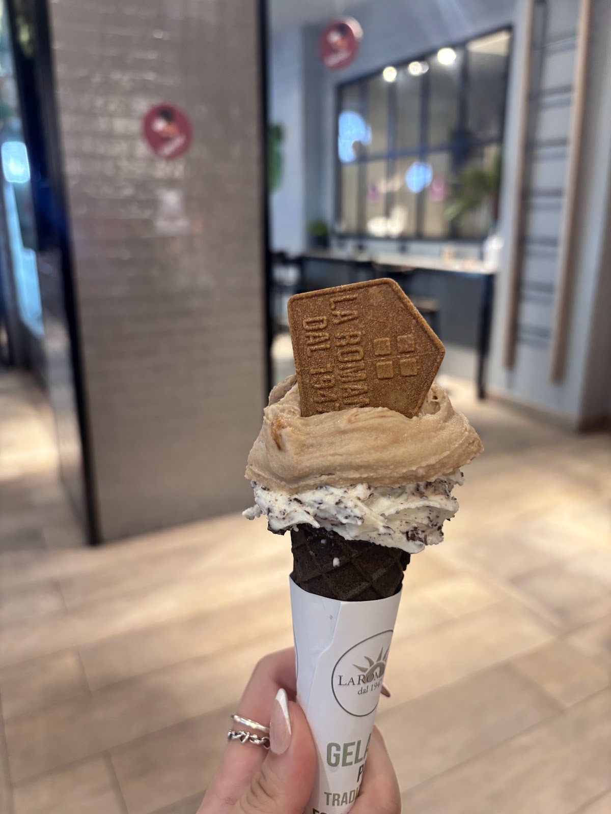 Il gelato servito.