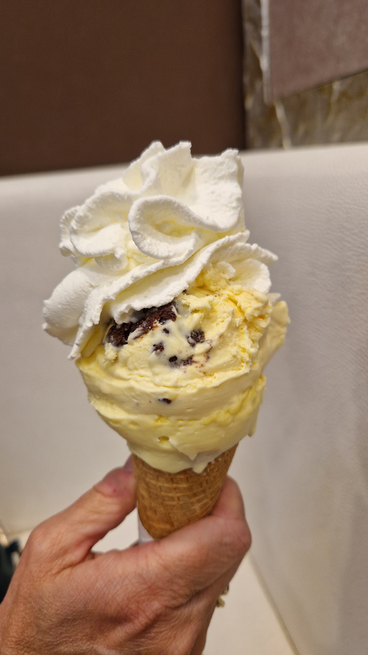 Il gelato servito.
