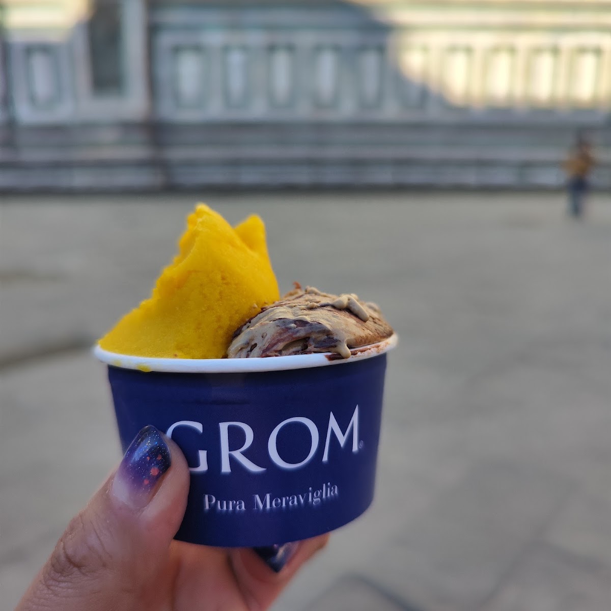 Il gelato servito.