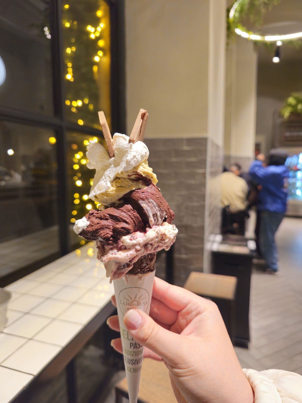 Il gelato servito.