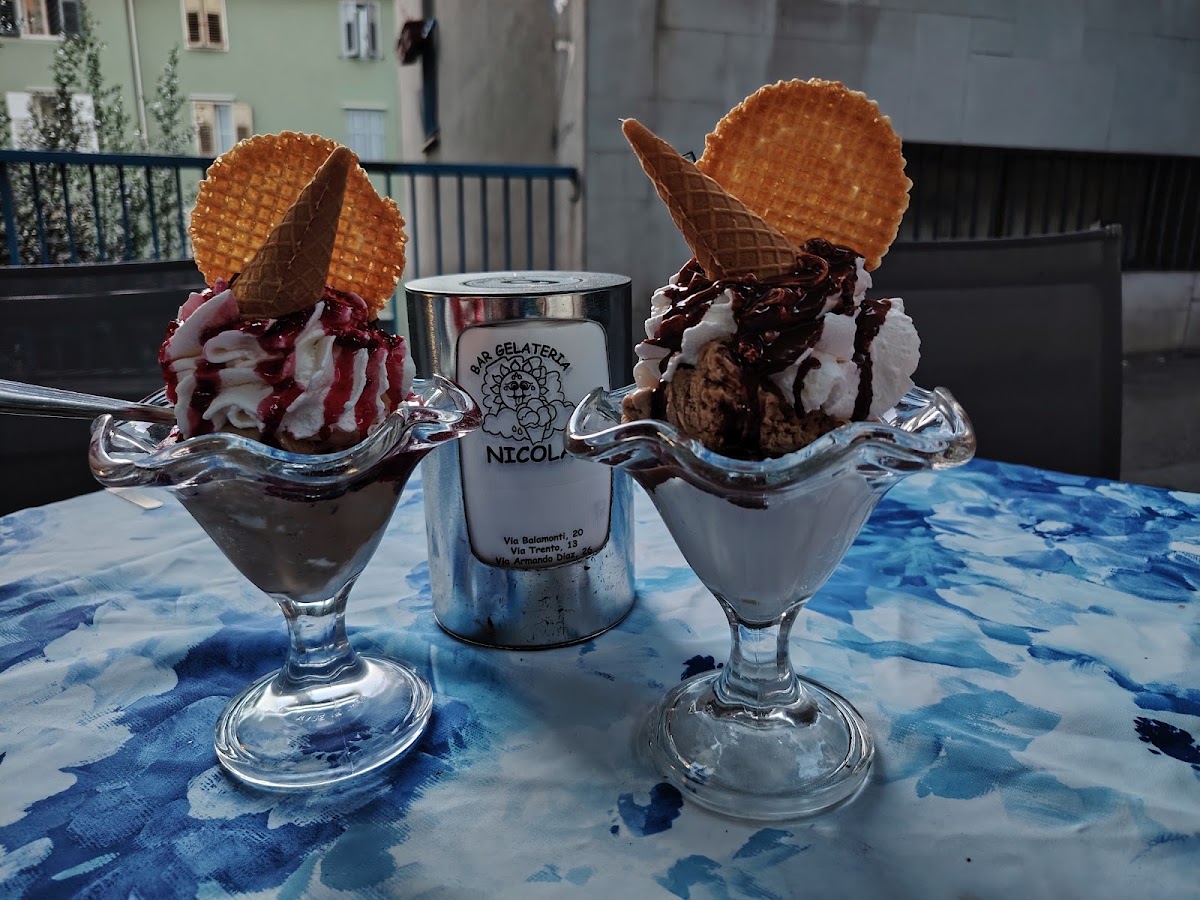 Il gelato servito.