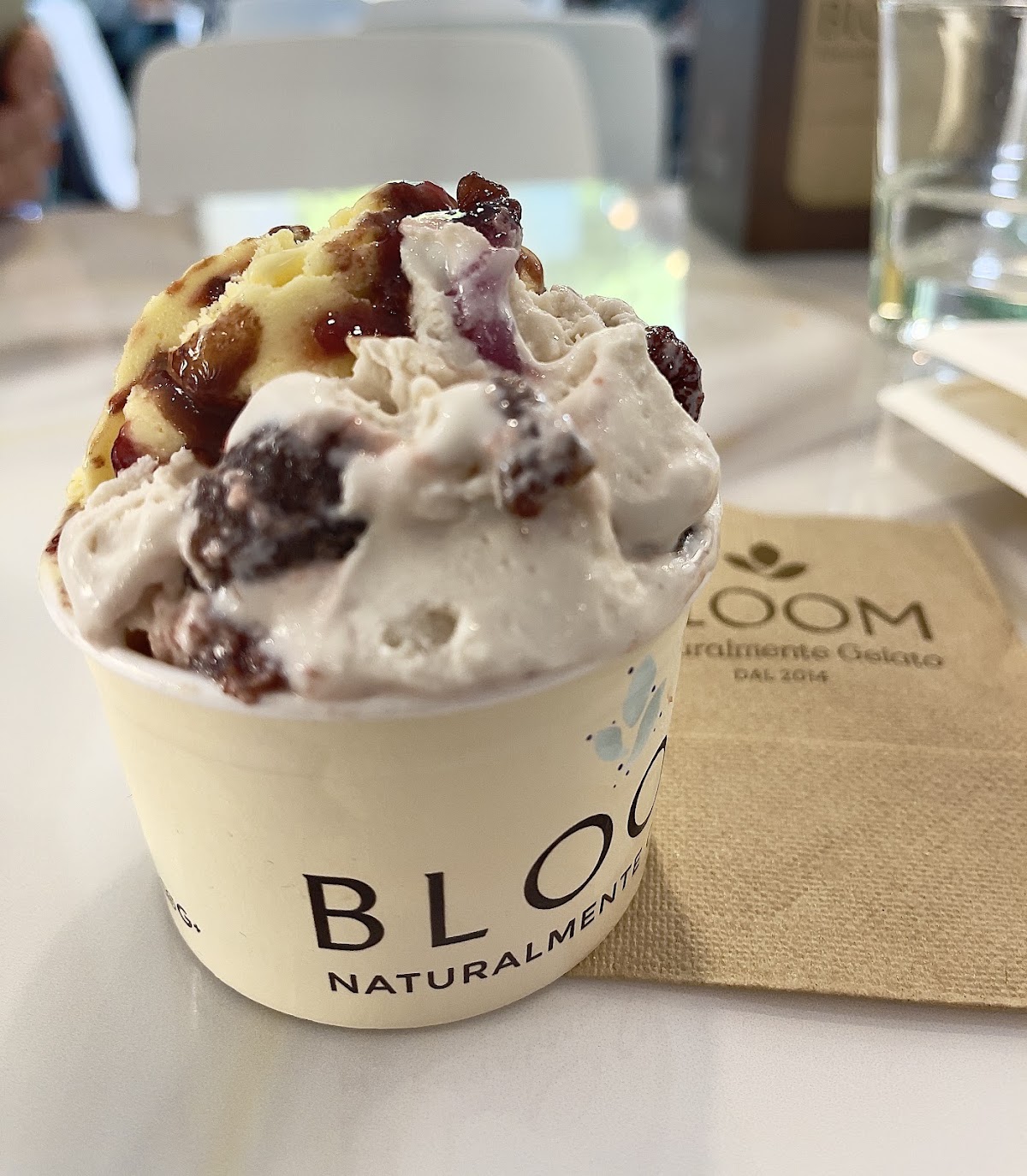Il gelato servito.