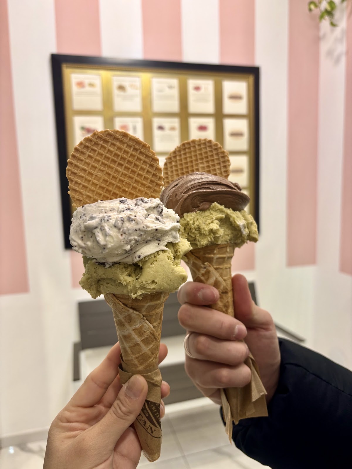 Il gelato servito.