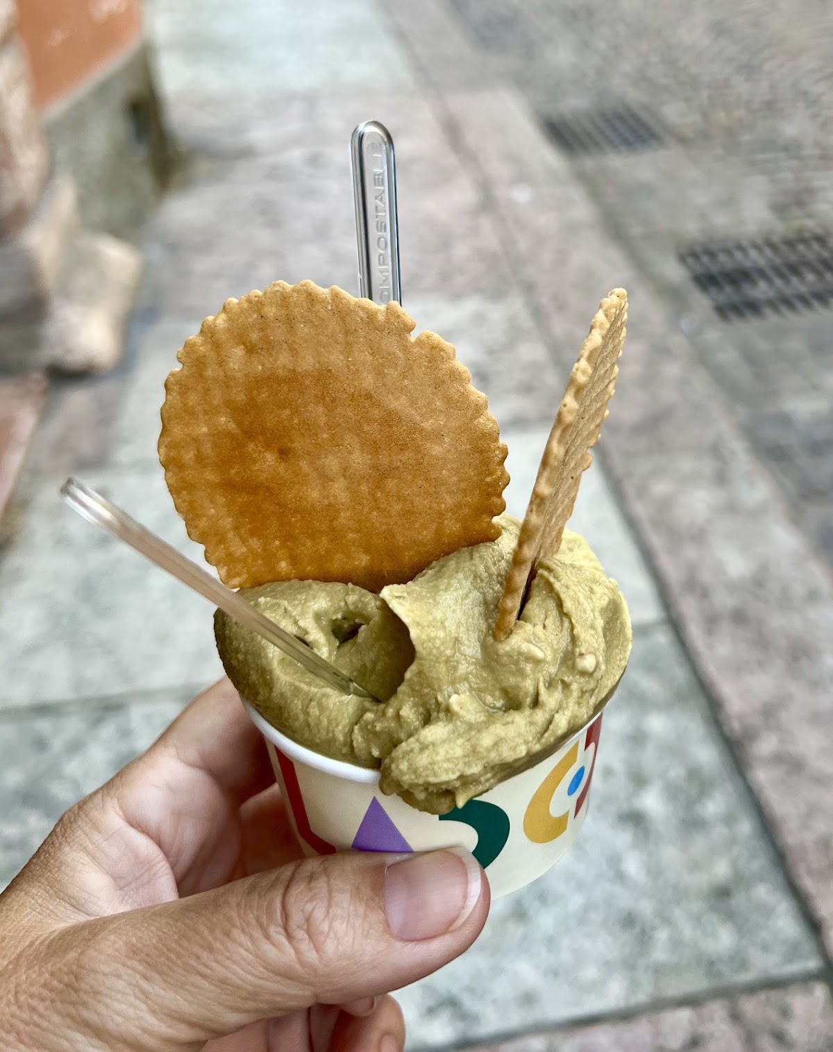 Il gelato servito.