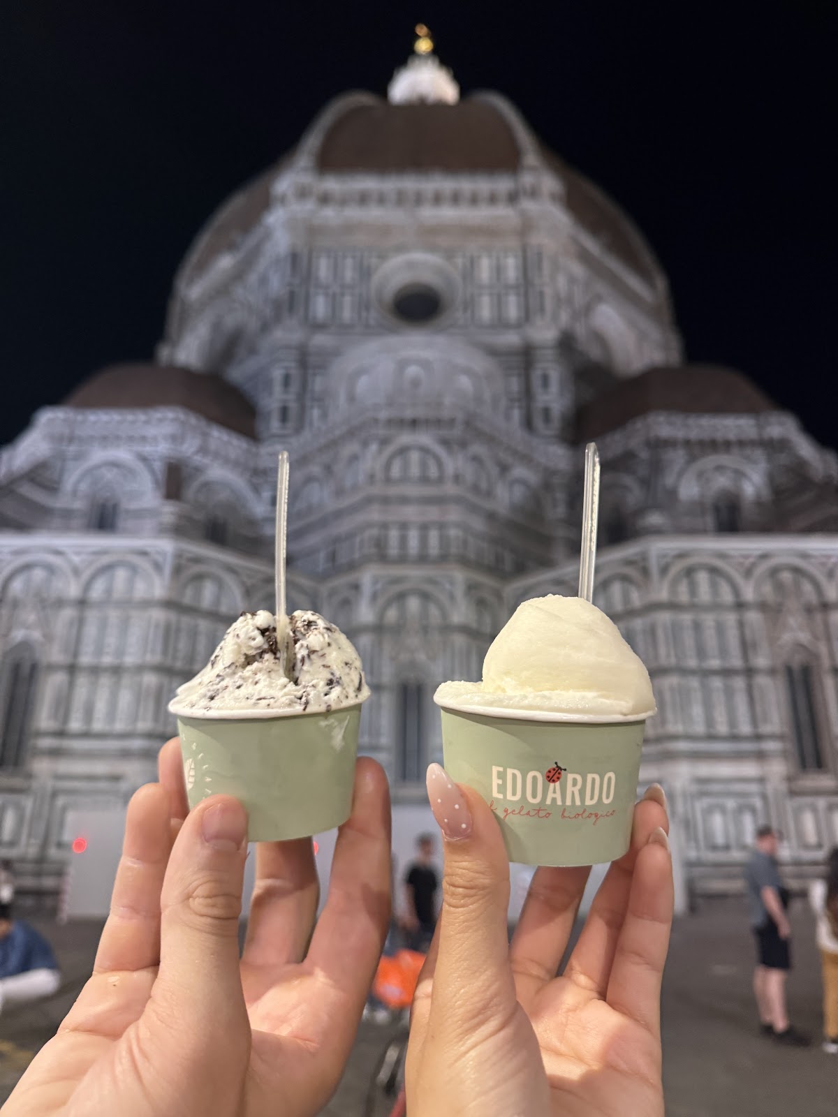 Il gelato servito.
