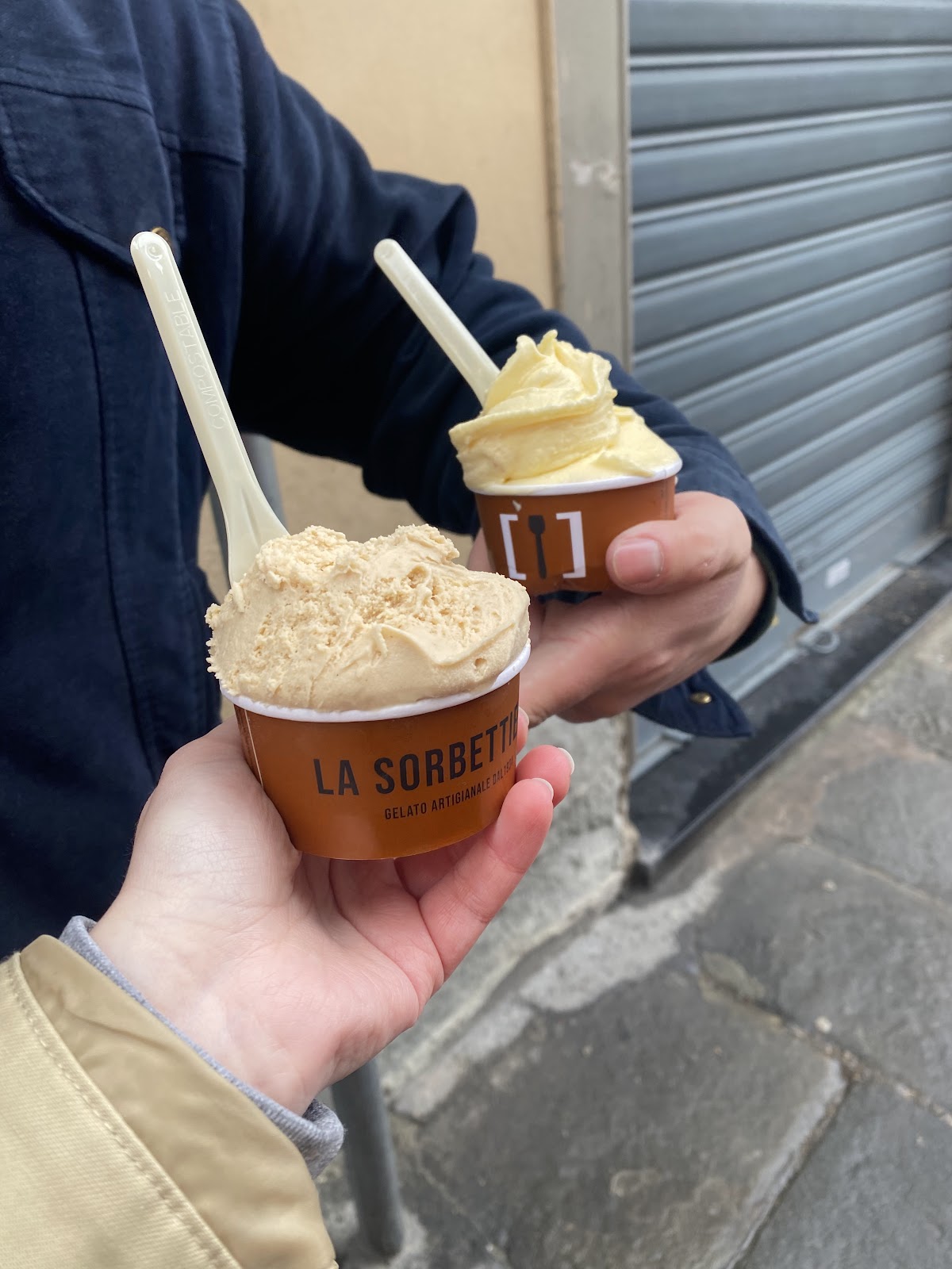 Il gelato servito.