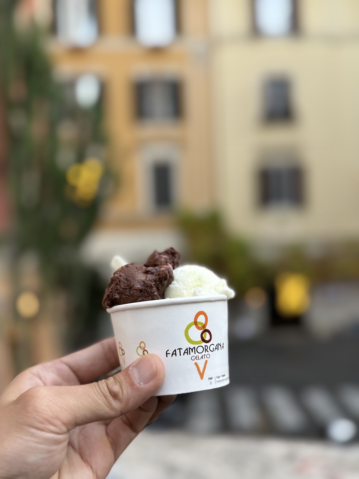Il gelato servito.
