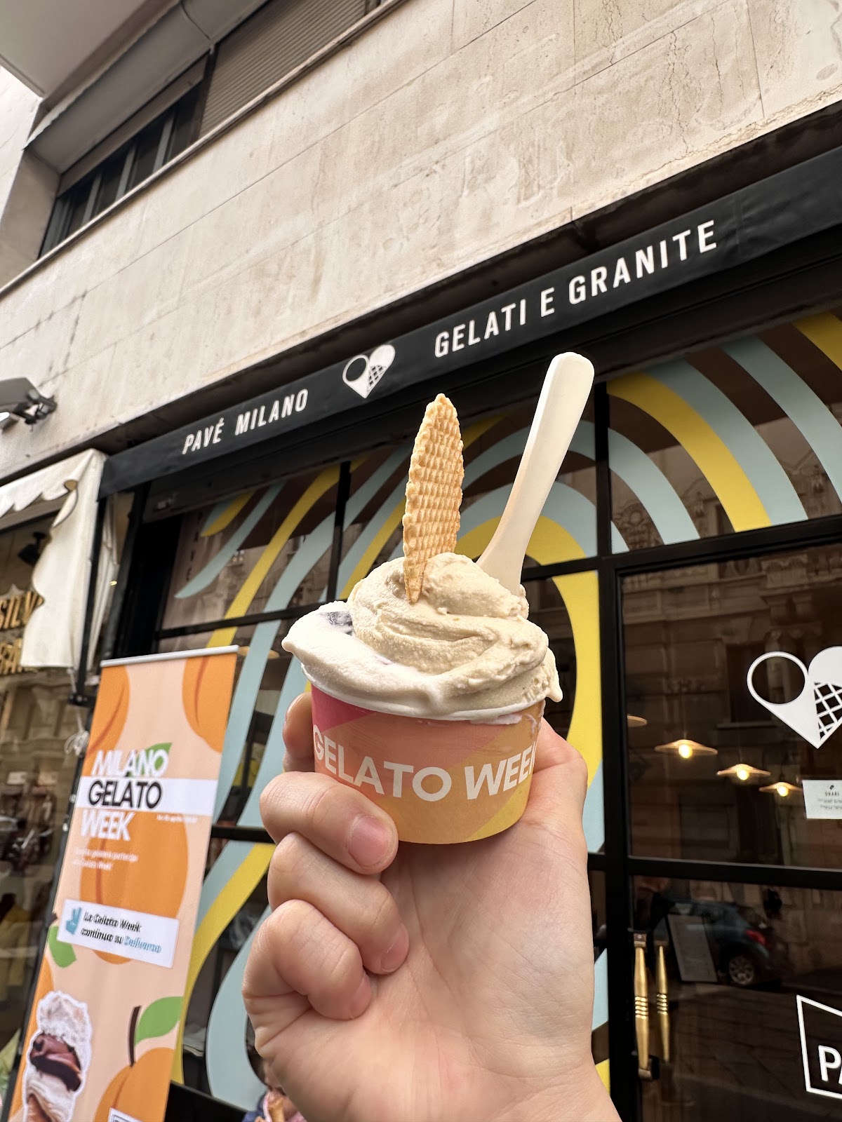 Il gelato servito.