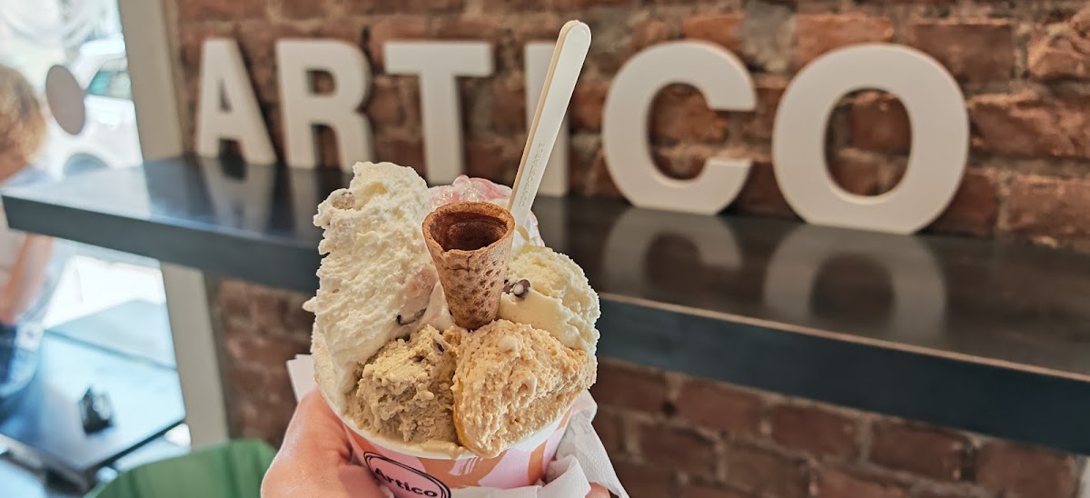 Il gelato servito.
