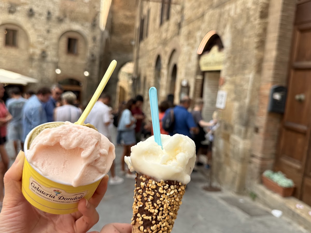 Il gelato servito.