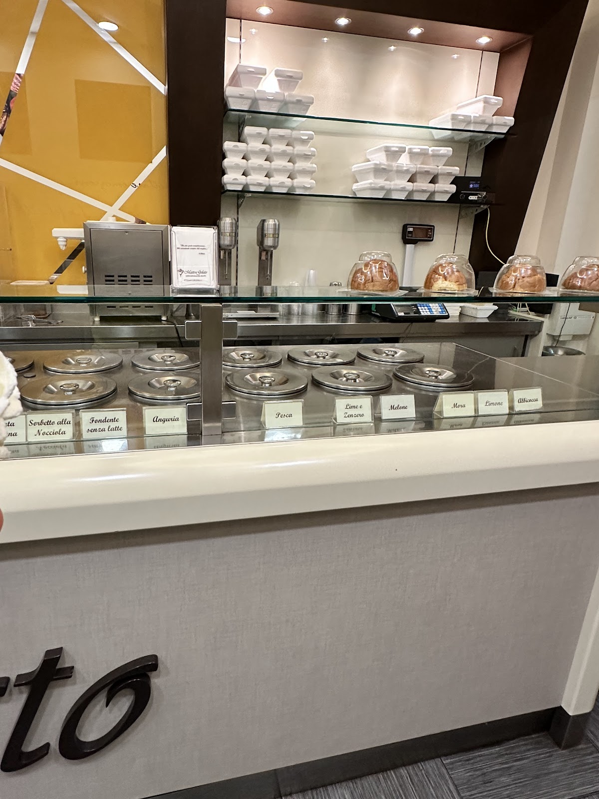 Il gelato servito.