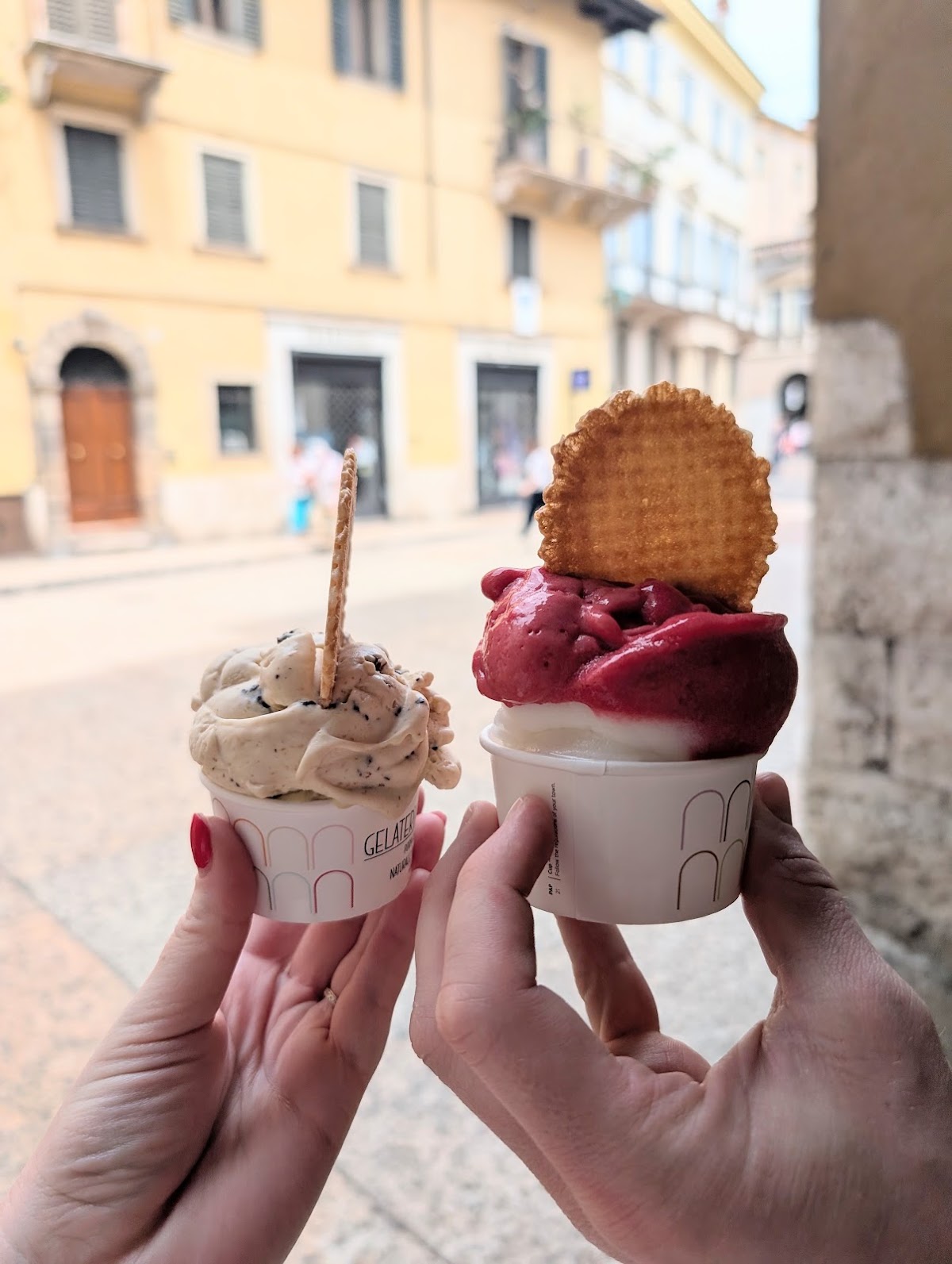 Il gelato servito.
