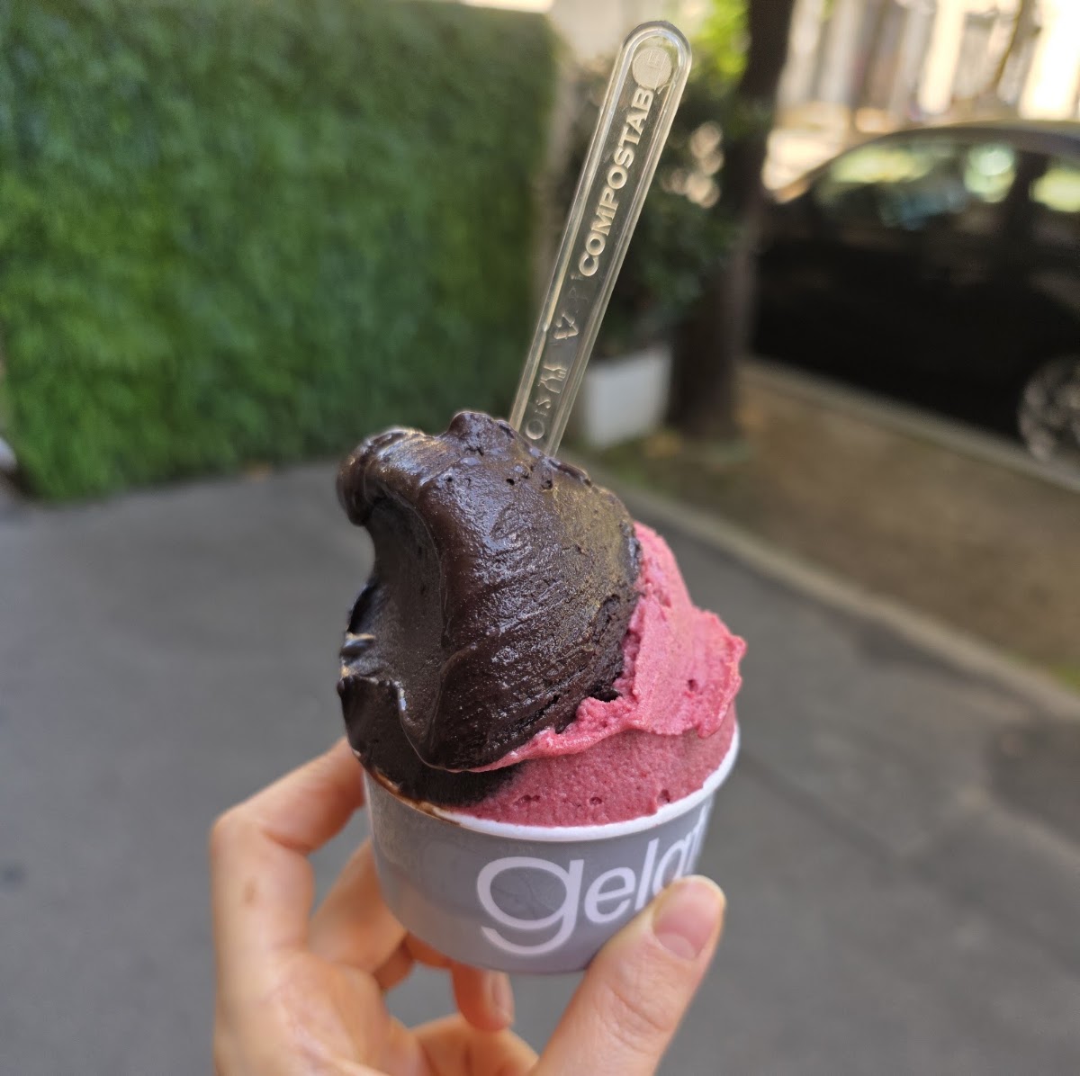 Un dettaglio della vetrina.