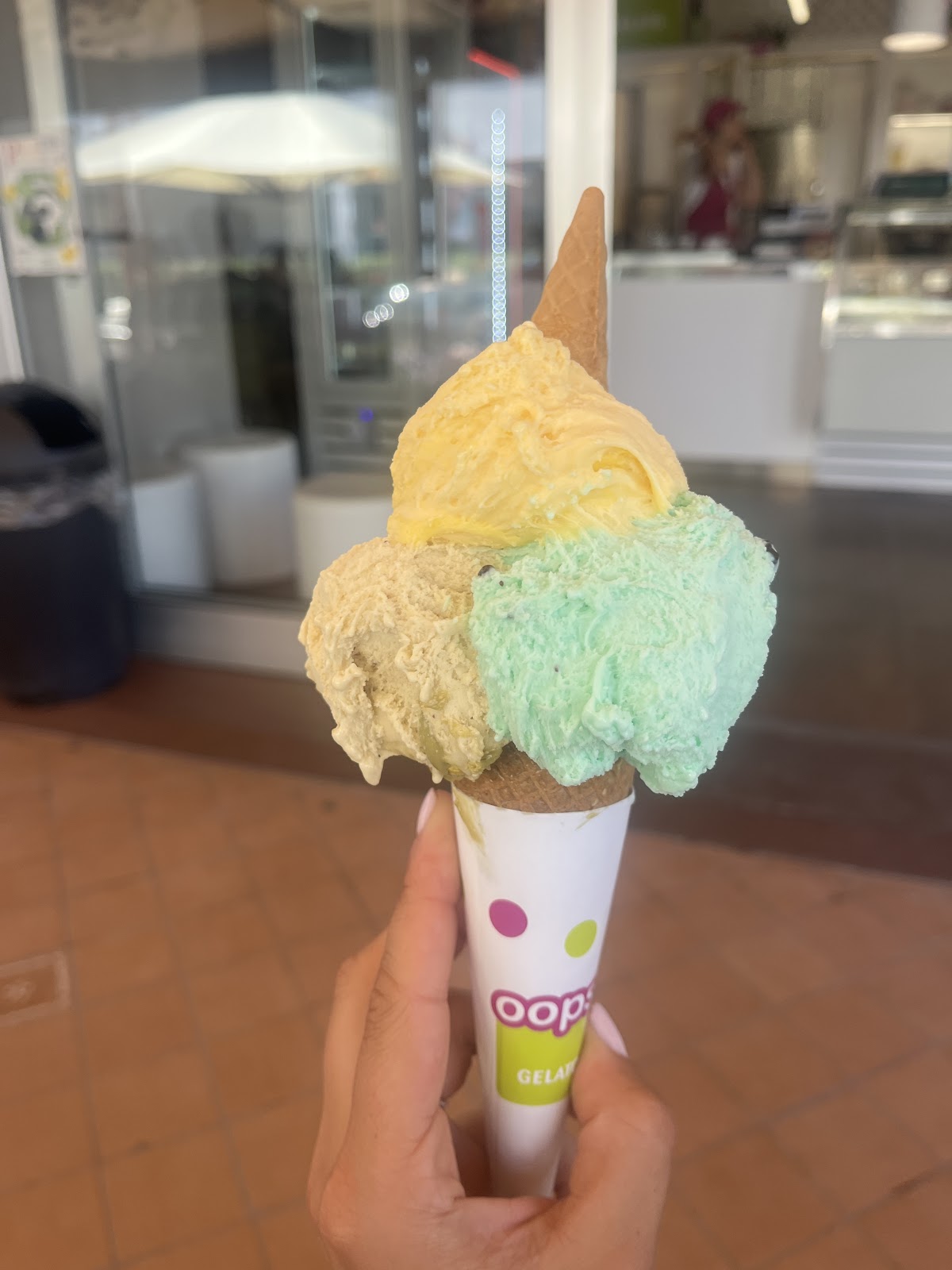 Il gelato servito.