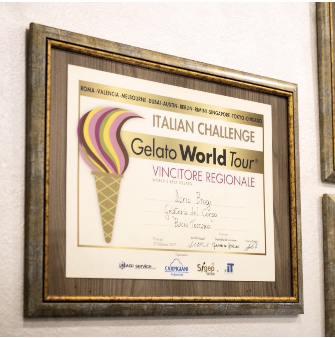 Il gelato della casa.